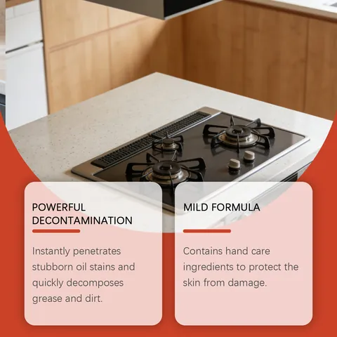 Kitchen Heavy Grease Cleaner Spray Effective Oil Stain Remover For Cooktop Oven Grill Hood Cleaning Liquid Formula Supplies