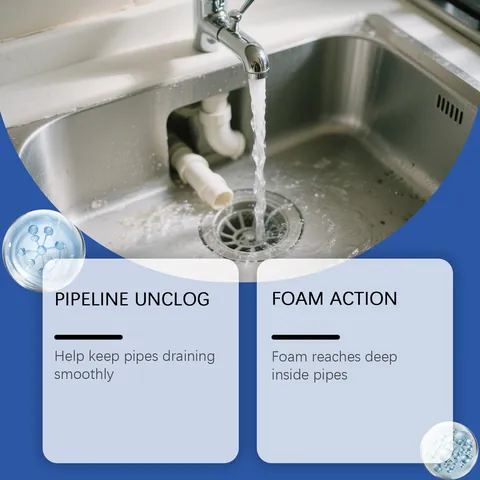 Jarrary Foaming Drain Cleaner For Kitchen Sink Bathroom Toilet Pipe Unclogging Agent Multi-Purpose Powerful Sink Drain Storm Cleaning Blend