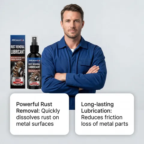 Hikmarion Metal Rust Remover Spray Lubricant Cleaning Maintenance Agent For Industrial Home Use Effective Metal Care Spray