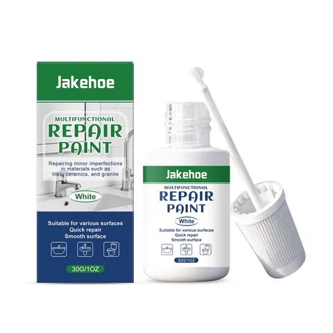 Jakehoe Weiße Fliesenreparaturlack Wasserdicht Schnelltrocknend Keramik Fugenfüller für Badezimmer Küche Boden Spülbecken