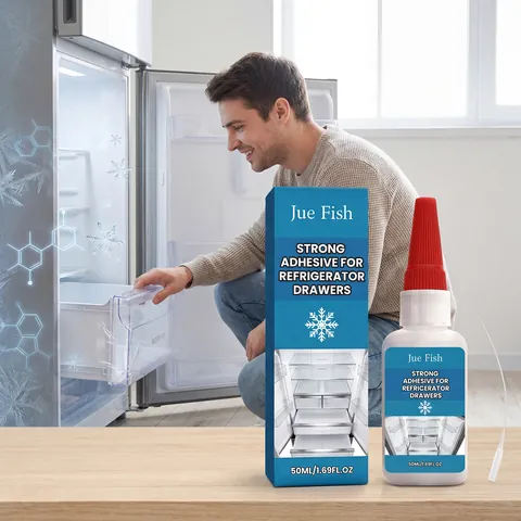 Adesivo per Cassetto del Frigorifero Jue Fish Colla per Riparazione Frigo Forte Adesione Trasparente per Parti in Plastica