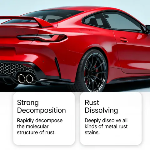 Homonth Metal Rust Remover Spray Gentle Rust Cleaning Maintenance Spray For Car Wheels And Metal Surface Care Glossy Polish