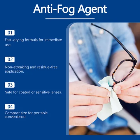 Jakehoe Anti-Fog Spray For Lenses Quick Dry Formula Kit With Microfiber Cloth For Glasses Ski Goggles Lens Cleaning Solution