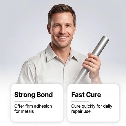 JAKEHOE Industrial Metal Repair Glue Strong Permanent Bond Waterproof Heat Resistant Cold Weld Glue For Metal Pipe Crack Repair