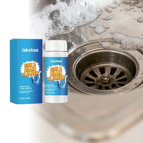 JAKEHOE Sink and Drain Cleaner Powder Powerful Unclogging Agent Deodorizing Degreasing Kitchen Bathroom Pipe Cleaning Tool