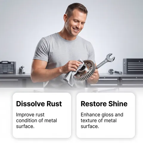Hikmarion Multipurpose Rust Remover Spray For Metal Surface Cleaning Shine Restoration Rust Dissolver Household Maintenance Tool