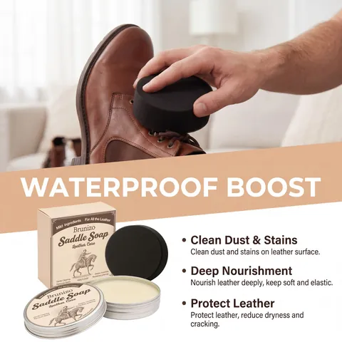 Professional Leather Care Saddle Soap Kit with Cleaning Sponge Nourishing Polishing Paste for Shoes Bags Saddles Daily Care