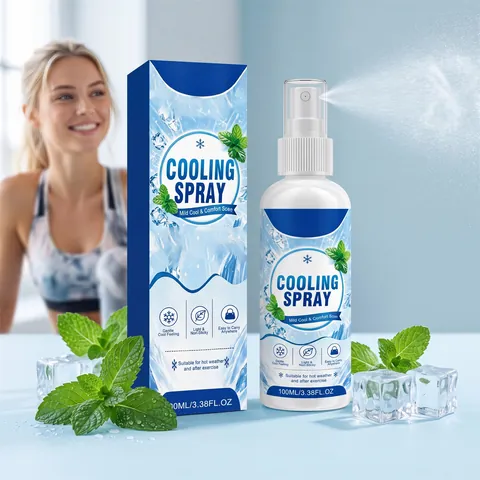 Menthol Fabric Cooling Spray For Summer Outdoor Sports Instant Cooling Mist Portable Refreshing Body Spray For Hot Weather