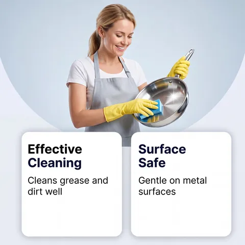 Jarrary Cookware Cleaning Paste Stainless Steel Oven Cleaner Multi Purpose Degreaser For Kitchen Polishing Protection