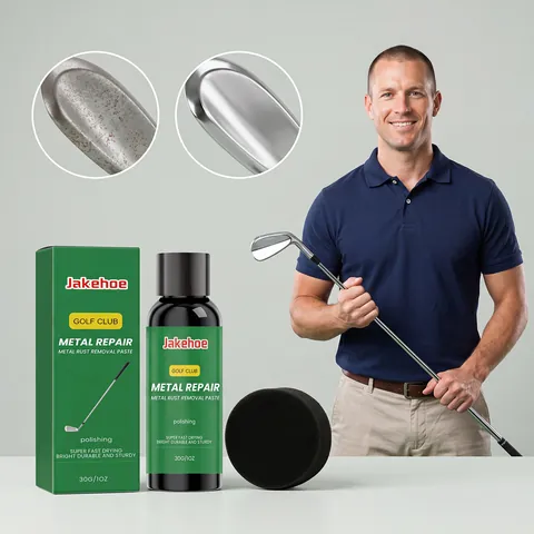 Golf Club Metal Polish Paste Mild Cleaning Rust Removal Brightening Daily Maintenance For Iron Wood Clubs With Sponge