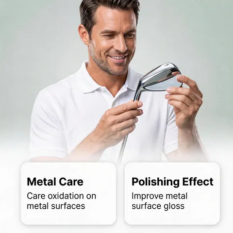 Golf Club Metal Polish Paste Mild Cleaning Rust Removal Brightening Daily Maintenance For Iron Wood Clubs With Sponge