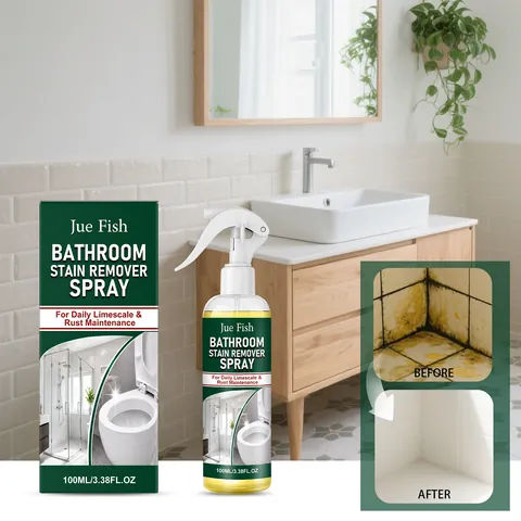 JUE FISH Bathroom Stain Remover Spray Powerful Descaling Cleaning Agent For Tiles Glass Porcelain Surface Rust Remover
