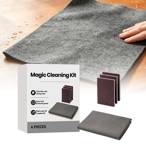 Magic Cleaning Kit Household Kitchen Bathroom Decontamination Polishing Tool Streak Free Nano Cloth Scouring Pad For Glass Furniture