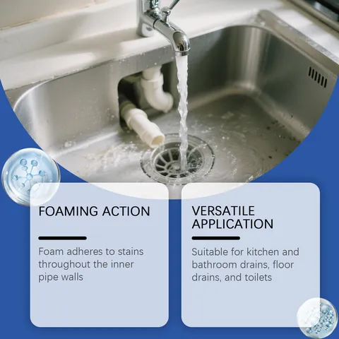JAKEHOE Drain Clog Remover Tablets Effervescent Pipe Cleaning Pellets For Kitchen Bathroom Sink Toilet Deodorizer Cleaner
