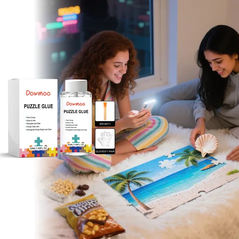 Heldere Puzzellijm Kit Met Applicatorborstel En Handschoenen Transparante Niet-Gelende Permanente Fixatielijm Voor DIY Puzzels