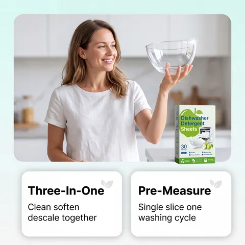 Dishwasher Cleaning Tablets Apple Scented Plant Enzyme Deep Decontaminating Descaling Odor Removal Home Kitchen Cleaning Tablets