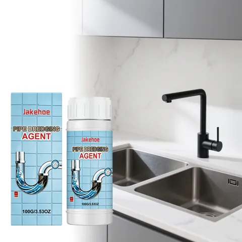 JAKEHOE Powerful Pipe Dredge Agent Drain Clog Remover Powder for Kitchen Bathroom Sewer Sink Decontamination Cleaning Agent