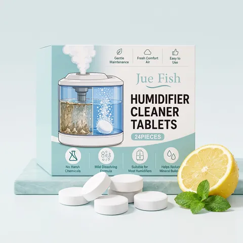 Jue Fish Humidifier Cleaner Tablets Descaling Effervescent Tablets For Ultrasonic Cool Mist Evaporative Humidifiers Gentle Maintenance Formula