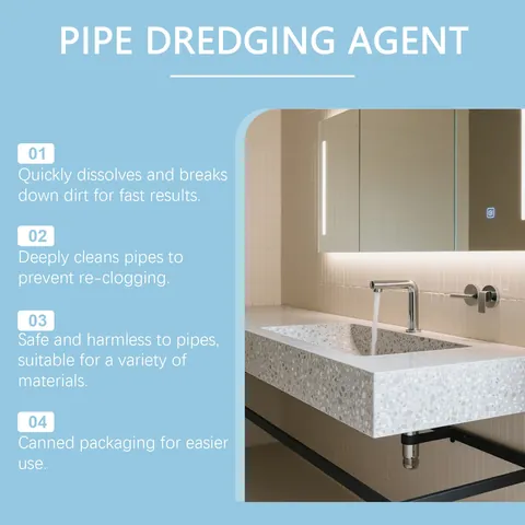 JAKEHOE Powerful Pipe Dredge Agent Drain Clog Remover Powder for Kitchen Bathroom Sewer Sink Decontamination Cleaning Agent