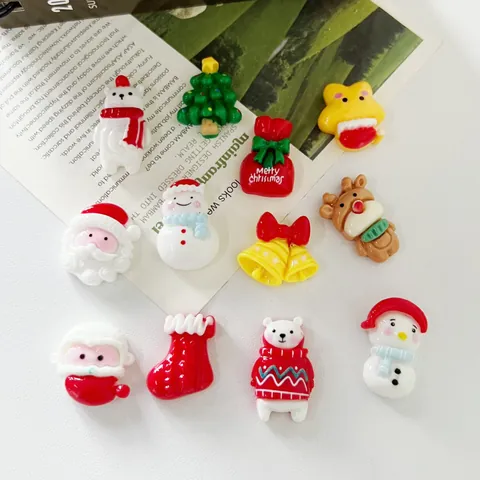 Ciondoli in Lega per Cartoni Animati di Natale Mini Babbo Natale Pupazzo di Neve Albero Renna Fai da Te Accessori per Custodia Telefono