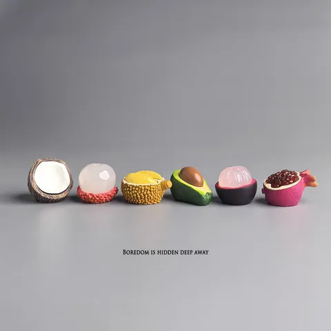 Simulated Fruit Car Dashboard Ornaments Creative Litchi Durian Orange Resin Miniature Figurines Auto Interior Decorations