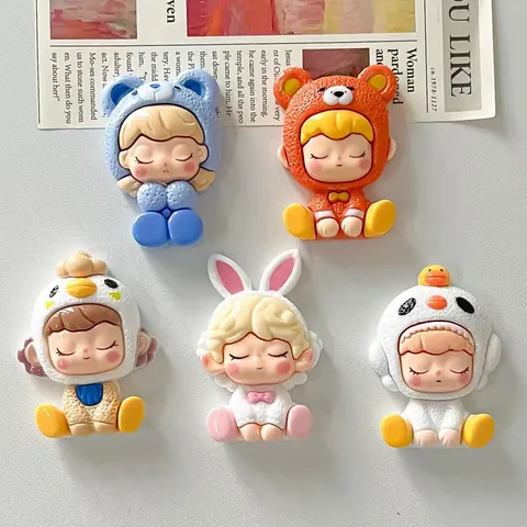 Accessoires de Bricolage en Résine de Fille Déguisée Mignonne pour Aimants de Frigo Pinces à Cheveux Porte-clés Décorations