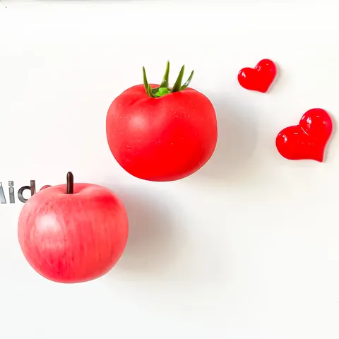 Realistic Simulation Fruit Vegetable Fridge Magnets Red Apple Tomato Magnetic Refrigerator Stickers Kitchen Home Decoration Props