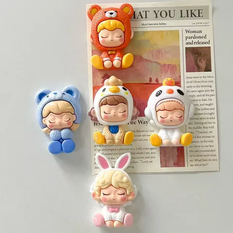 Accessoires de Bricolage en Résine de Fille Déguisée Mignonne pour Aimants de Frigo Pinces à Cheveux Porte-clés Décorations
