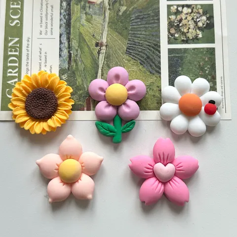 Μεγάλα Διακοσμητικά Λουλούδια από Ρητίνη Sunflower Daisy Cabochons για DIY Θήκη Κινητού Κλιπ Μαλλιών Διακόσμηση Κυπέλλου Νερού