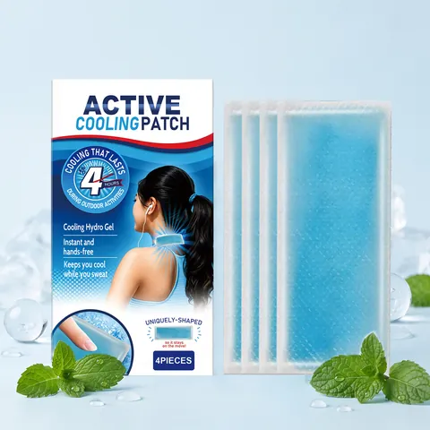 Active Cooling Patch Summer Outdoor Sports Instant Relief Physical Cooling Hydrogel Sheet Comfortable Breathable Body Cooling Patch