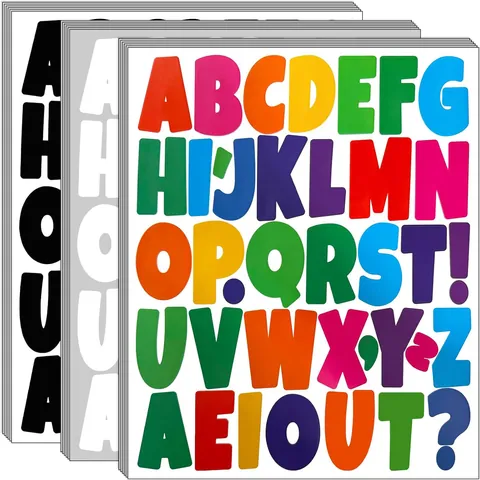 Bulletin Board Alphabet Letter Stickers For Classroom Poster Board Mailbox Home Decor Self Adhesive Capital Letters Wall Stickers