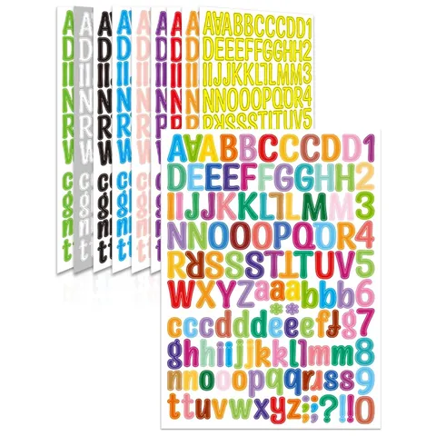 1 Zoll Alphabet Zahlen Aufkleber Synthetisches Papier Selbstklebende Buchstaben Zahlen Aufkleber Für Scrapbooking Journal Deko