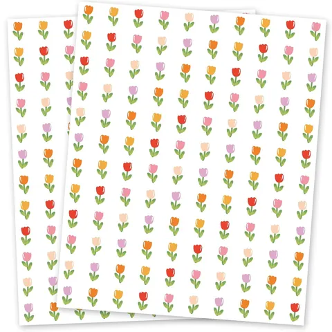 Mini Pegatinas De Flores De Tulipan Multicolor Pegatinas Decorativas Autoadhesivas Para DIY Scrapbooking Planificador Sellado De Sobres