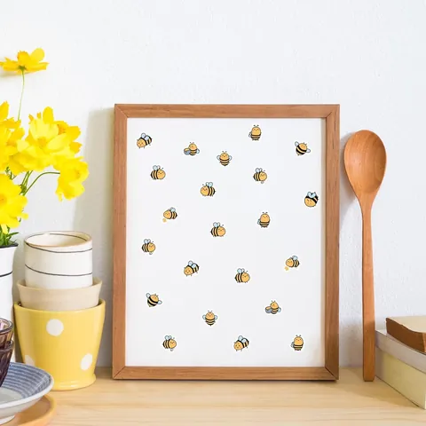 Pegatinas de Abejas de Dibujos Animados Mini Calcomanías de Animales para Scrapbooking DIY Recompensa Sellos de Sobres