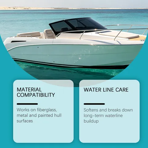 Jakehoe Nettoyant pour Coque de Bateau Spray pour Fibre de Verre Métal Surfaces Peintes Taches Ligne d'Eau Détartrant Portable Marine