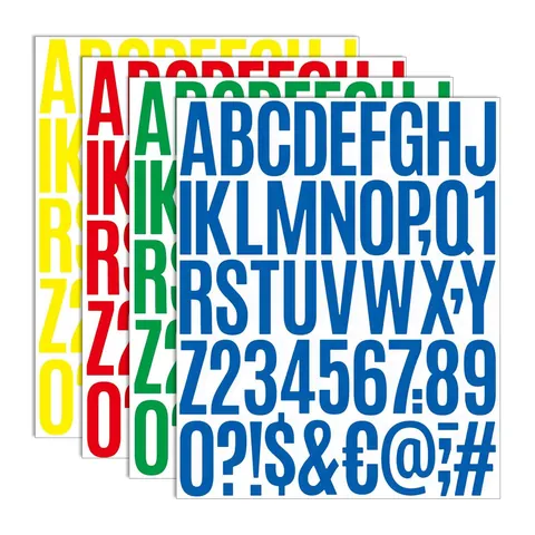 Waterproof Alphabet and Number Stickers Copperplate Paper Letters for Mailbox Sign Window Boat Car Door DIY Decoration Labels