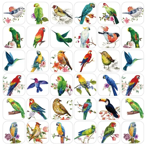 Hummingbird Bird Stickers Waterproof Cartoon Animal Decorative Stickers For Scrapbooking Notebook Hand Account DIY Craft