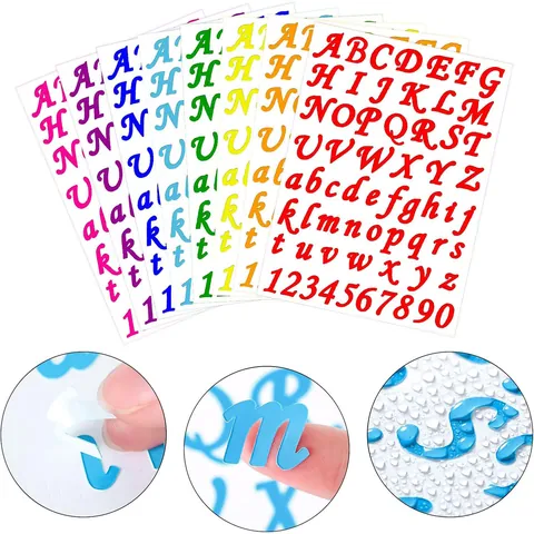 Alphabet Number Stickers Set Waterproof Letters And Numbers Decals For Mailbox Door Window Sign Address DIY Home Decor