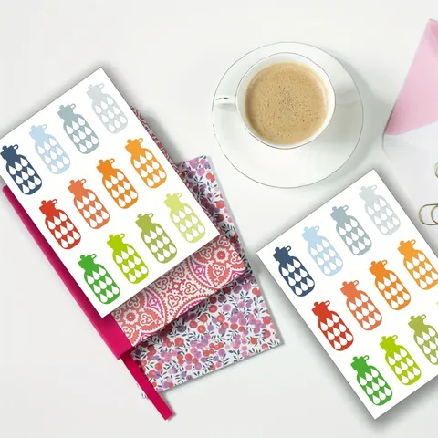 Water Intake Tracker Stickers Water Bottle Shape Planner Labels For Journaling Habit Tracker 12 Stickers Per Sheet Office School Stationery