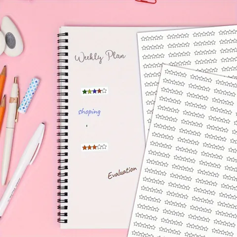 95 Count Blank Star Rating Stickers For Book And Movie Review Journal Scrapbooking Party Decor Supplies