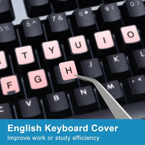 Universal Colorful English Keyboard Sticker For Laptop Desktop Computer Matte QWERTY Letter Replacement Sticker Keycap Label