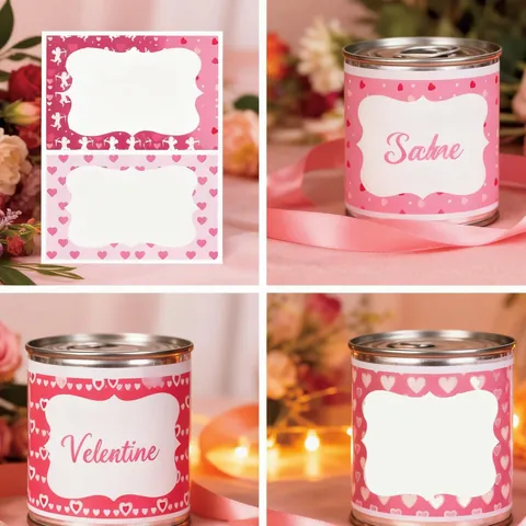 Valentine Name Labels Blank Heart Cupid Sticker Sheets For Gift Wrap Envelopes Party Favors Romantic Stationery Labels