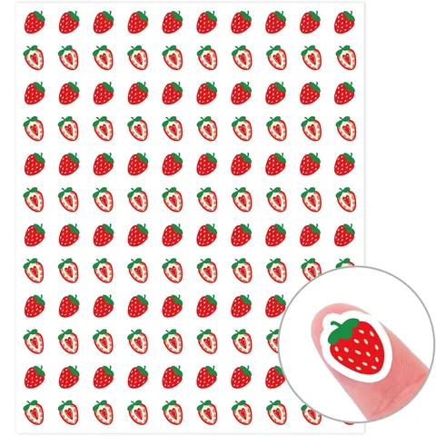 Lindas Pegatinas de Mini Fresa Etiquetas de Frutas Para Diario Planificador Sellado de Sobres Pegatinas Decorativas Para Niños Estudiantes