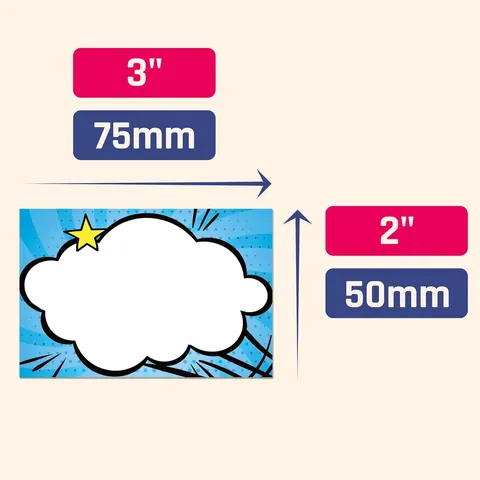 Comic Dialogue Box Name Stickers Writeable Blank Labels Multicolor Synthetic Paper Tags For School Office Marking Supplies