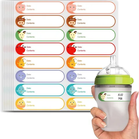 Beschreibbare Tier-Aufbewahrungsetiketten Wasserdichte Selbstklebende Aufkleber Zur Aufzeichnung Von Datum Und Inhalt Für Die Küche Babyflaschen