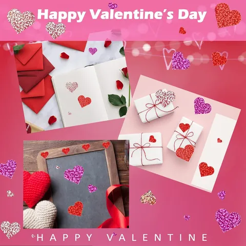 Laser Glitter Heart Stickers For Gift Wrapping Scrapbooking Cards Valentine's Day Birthday Wedding Decorations Self Adhesive Stickers