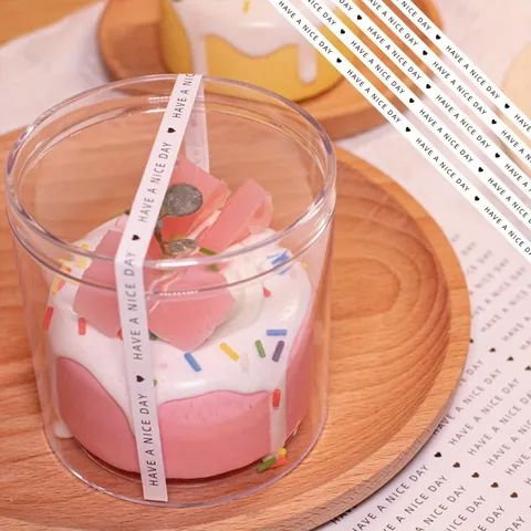 Adesivi Sigillanti a Striscia Lunga Minimalisti Have a Nice Day Motivo a Cuore per Scatola per Torte Dessert Regalo DIY