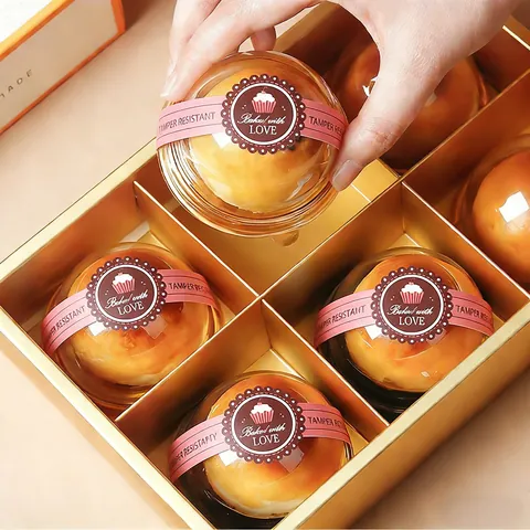 Baked With Love Autocollants de Scellage Adhésifs à Bande Longue Scellés Pour Votre Sécurité Pour Boîte à Gâteaux