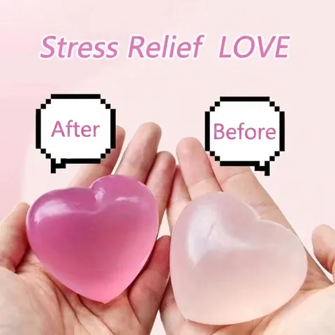 Giocattolo Squishy a Cuore Fotocromatico Sensibile alla Luce Cambia Colore Rimbalzo Lento Antistress in TPR per Adulti e Bambini