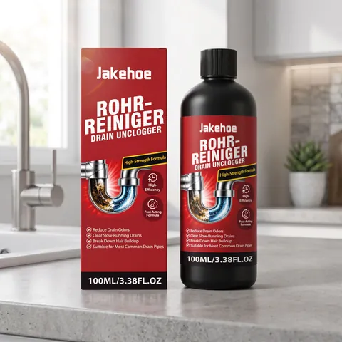 JAKEHOE High Strength Drain Unclogger Liquid For Kitchen Bathroom Sink Pipe Hair Grease Clog Remover Odor Eliminator Clean